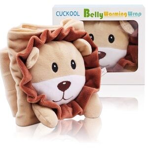 Cuckool Baby Colic and Gas Relief, Heated Tummy Wrap for Newborns (Lion)